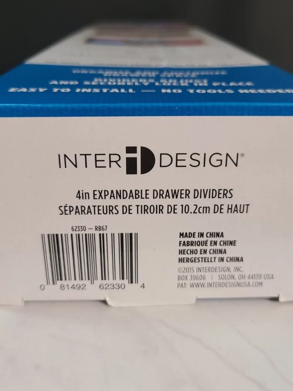Idesign Drawer Dividers Clear- 1 Set